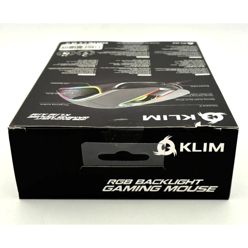 Klim AIM RGB‎ Backlight Gaming Mouse B06XH2381Y Macro Programmable Wired Mac/PC