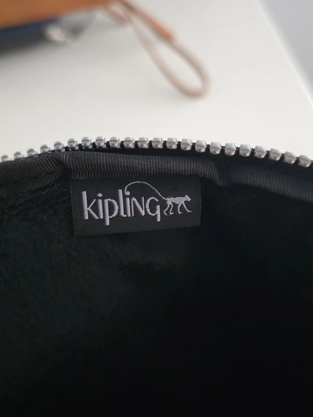 Kipling Black Padded Tablet/ Kindle Sleeve with Davina Monkey Keychain