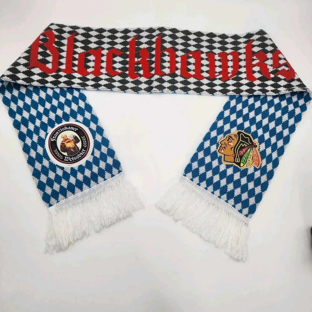 Chicago Blackhawks Scarf Reversible Success Promotions Franziskaner Weissbier‎
