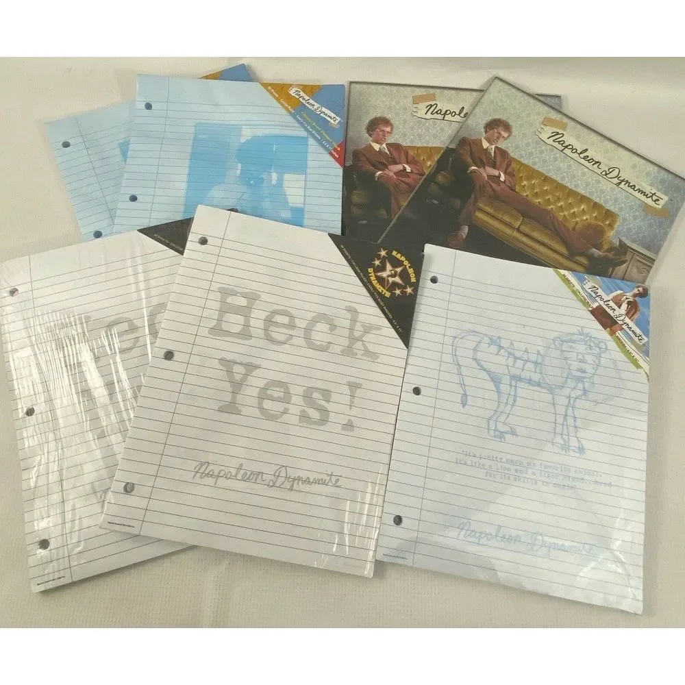 Napoleon Dynamite School Supplies Lot Folders‎ Loose Leaf Paper Heck Yes! Liger
