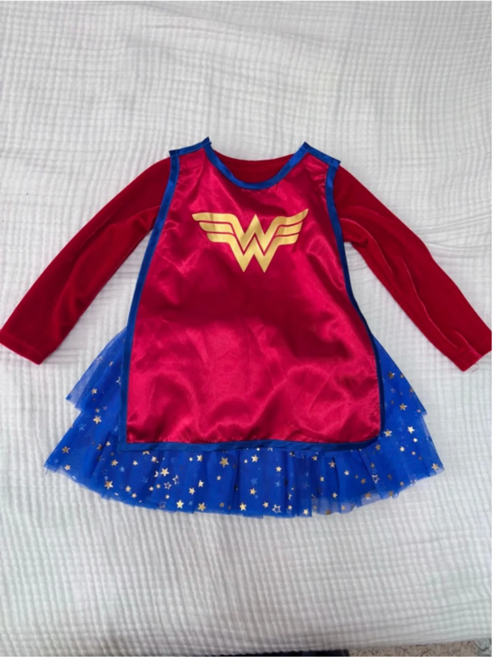 Baby Wonder Woman Superhero Costume Red Blue 18-24M Velvet Sparkle