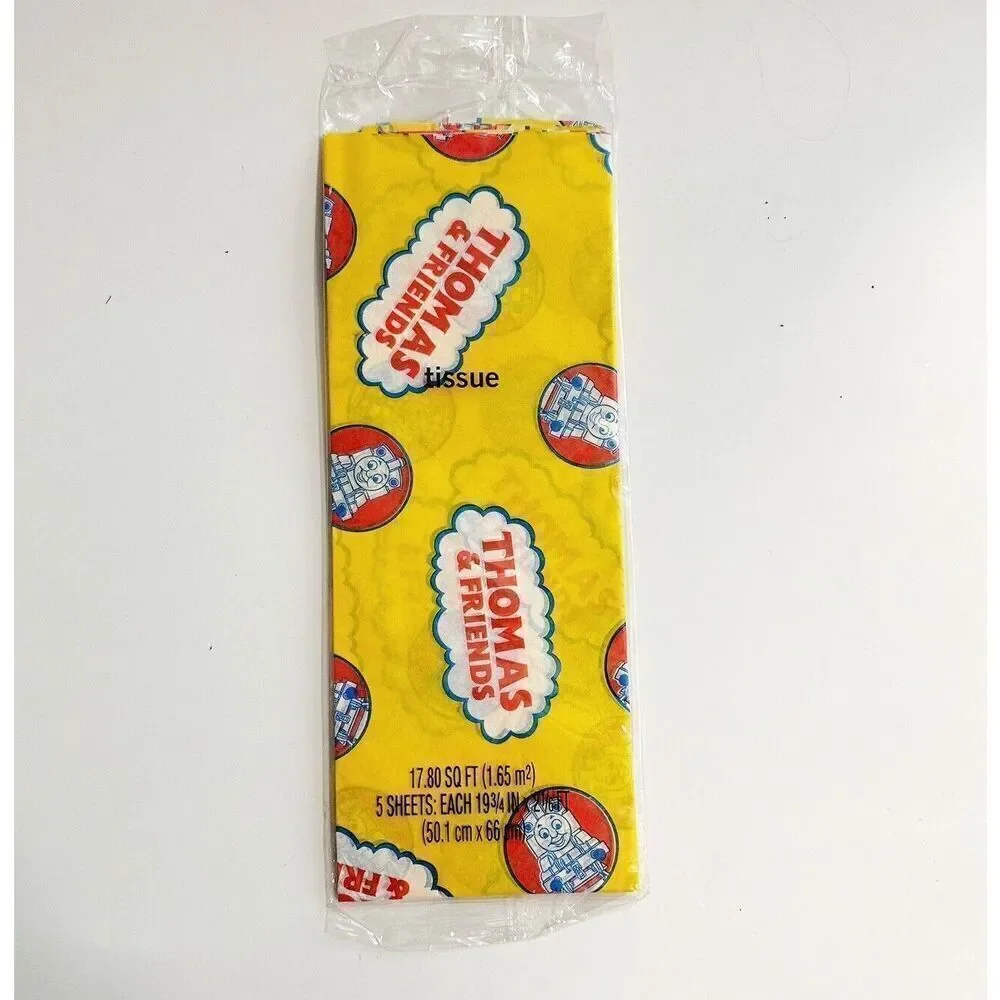 2006 Thomas And Friends Tank Train Yellow Tissue Paper‎ 5 Sheet Pack Gift
