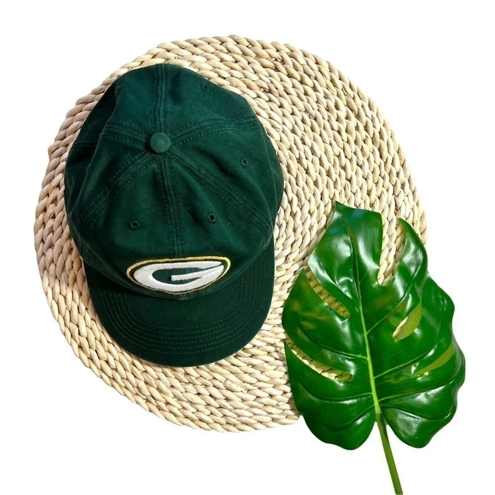 47 Green Bay Packers Logo NFL Green Cotton Sustainable Baseball Hat Cap Size M