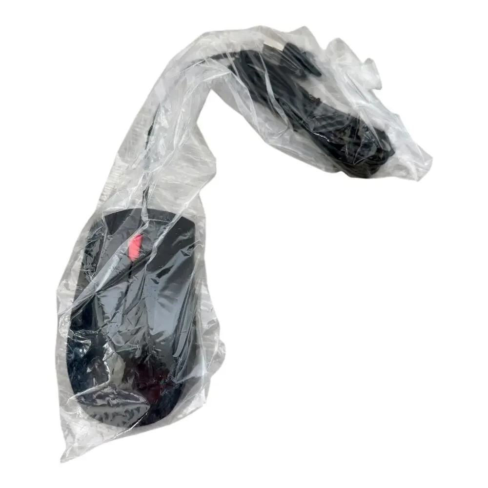 NWT Lenovo Black Red Wired Optical Standard Computer Mouse