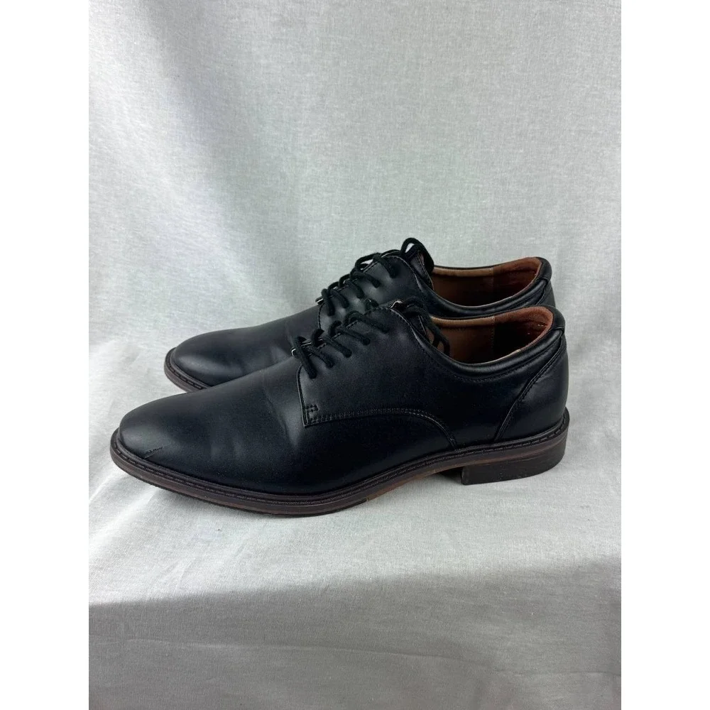 Goodfellow & Co Mens Black Derby Dress Shoes Lace Up Size 10 Matte‎ Faux Leather