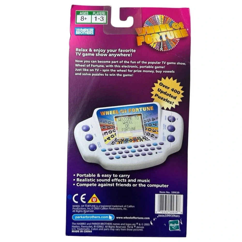 NEW SEALED Wheel Of Fortune Handheld Electronic Game Hasbro 2005 2nd Edition