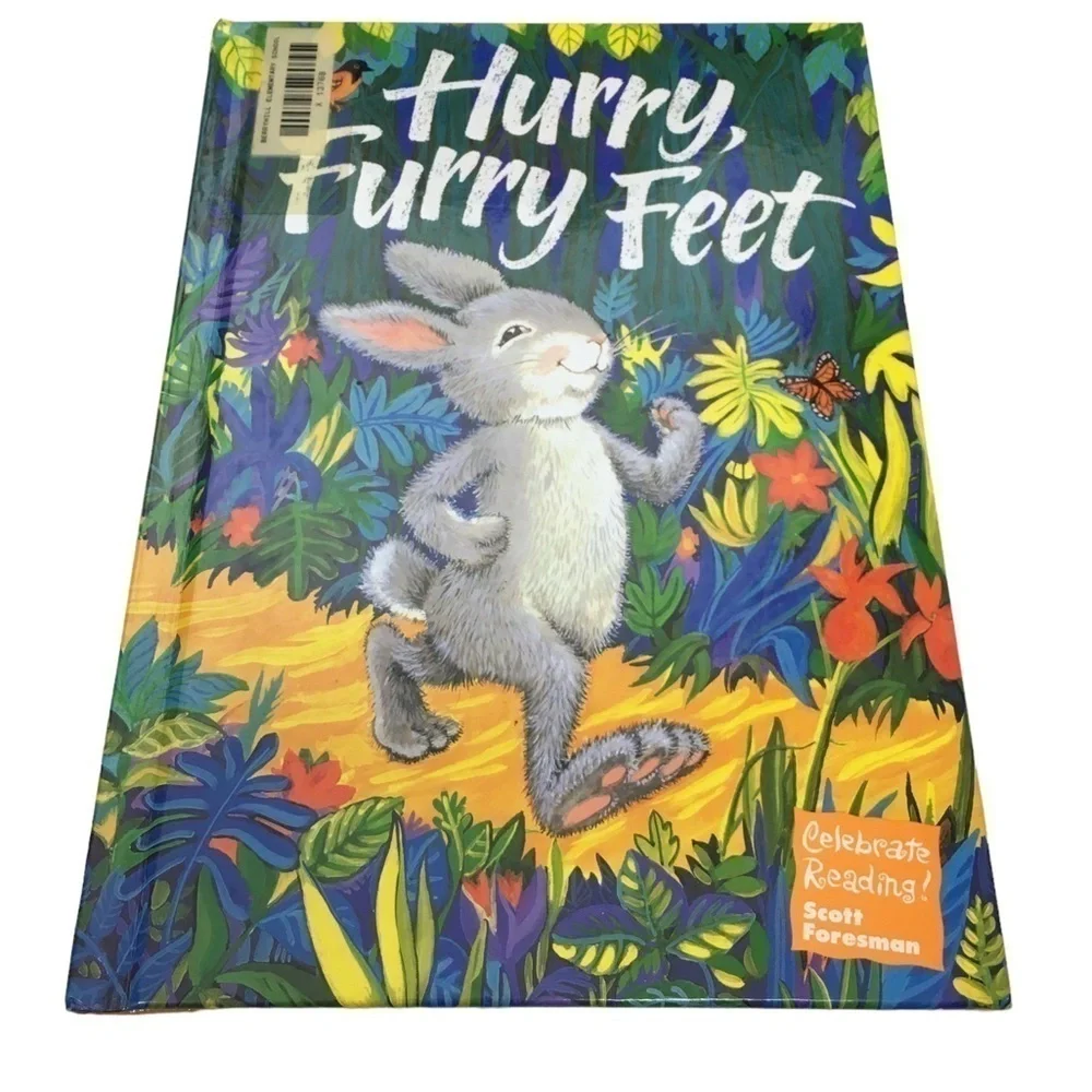 Vintage 90s Childrens Book Hurry Furry Feet Celebrate Reading Classroom Dr Seuss