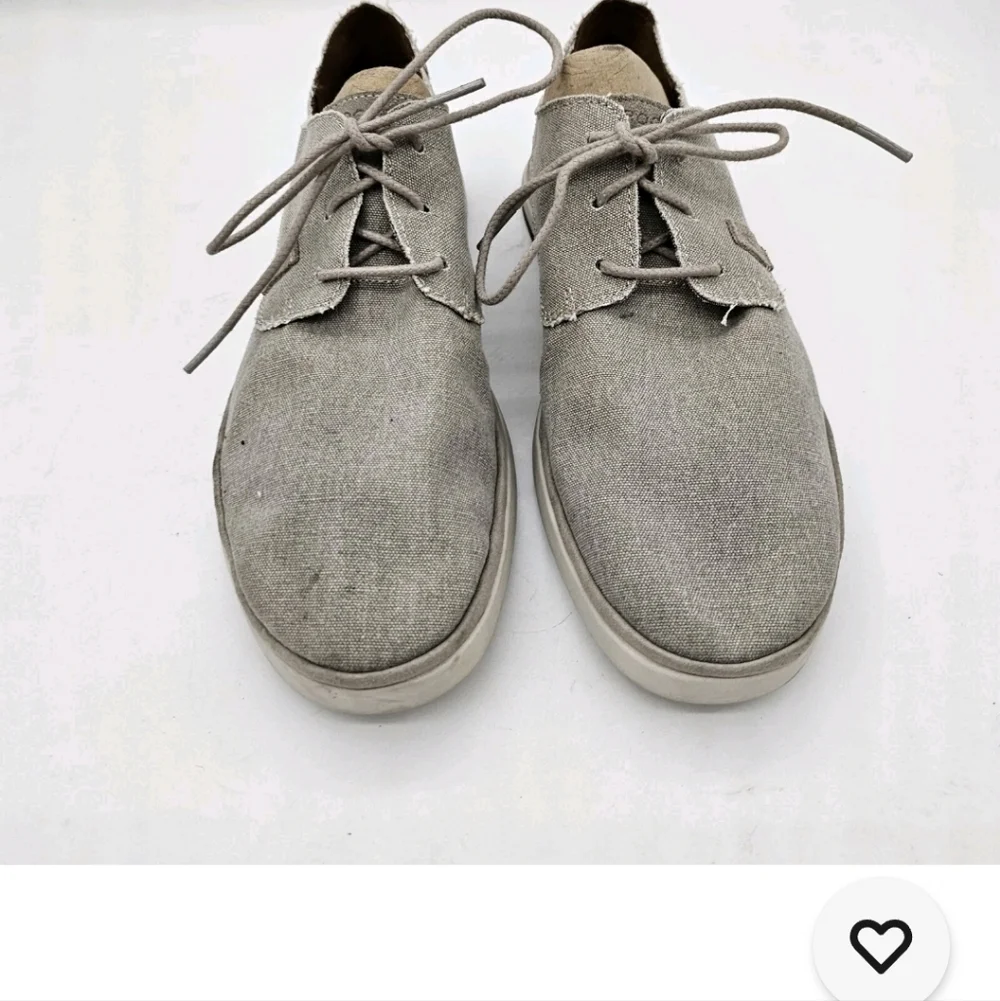 Rockport CH9281 Mens Austyn Grey Lace Up Plain Toe Canvas Oxford Shoe Size 8