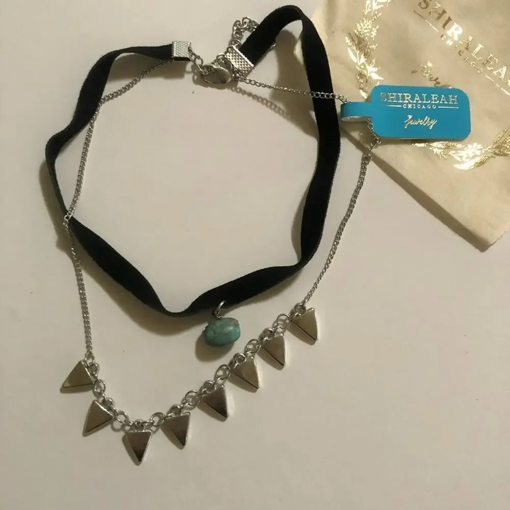 Shiraleah Chicago jewelry - Anthropologie - Sylvana choker necklace - silver NEW