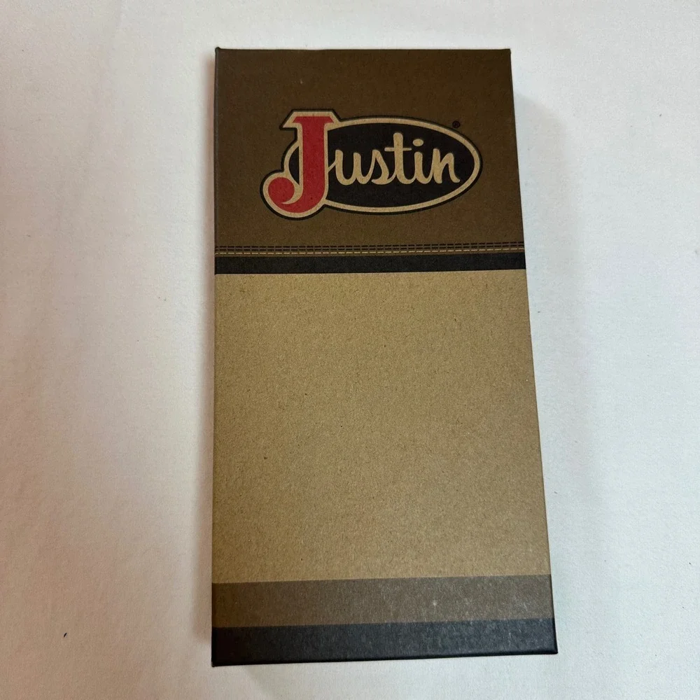 Justin Rodeo Wallet Genuine Leather RFID Blocking‎ Bifold Credit Card New In Box