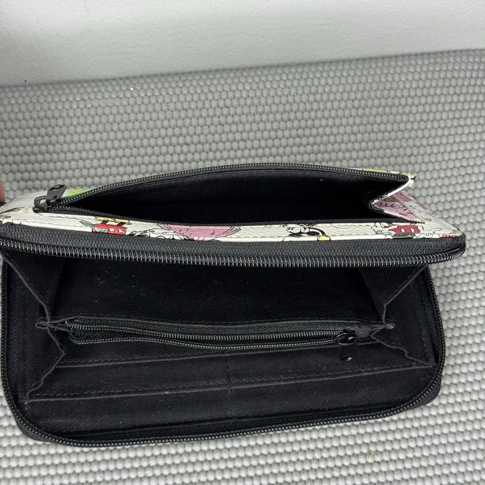 Disney Parks Mickey Minnie‎ Mouse Wallet Card Holder Zip Organizer Carryall