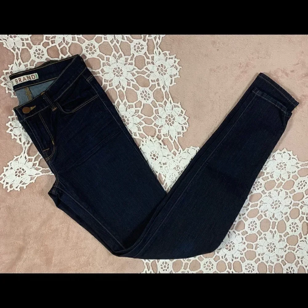 J‎ Brand Mid Rise Super Skinny in Starless Jeans Womens 25
