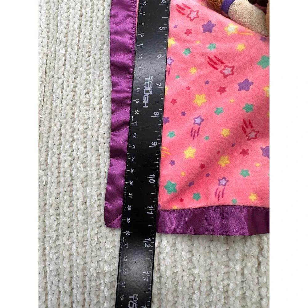 Disney Doc McStuffins Baby Security Blanket Pink Star Lovey‎ Purple Satin