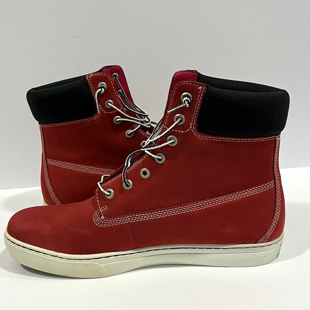 Timberland Earthkeepers Men's Red Leather 6 Inch Boots Size 14W High Top