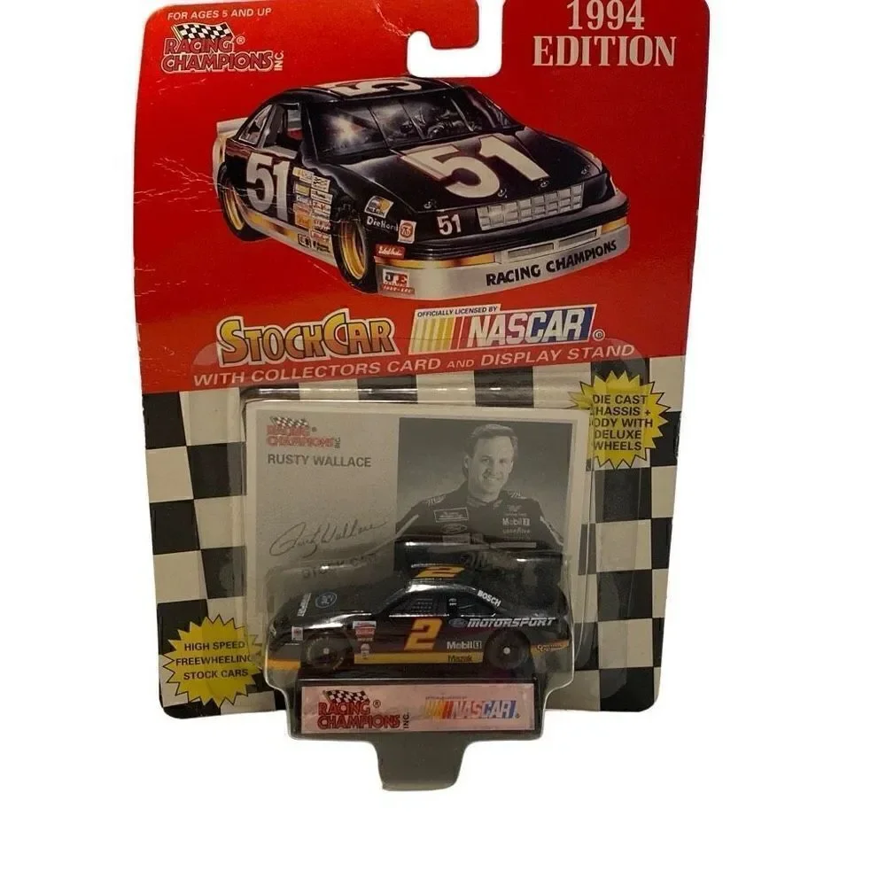1994 Rusty Wallace NASCAR StockCar with Collectors Card and Display Stand NOS