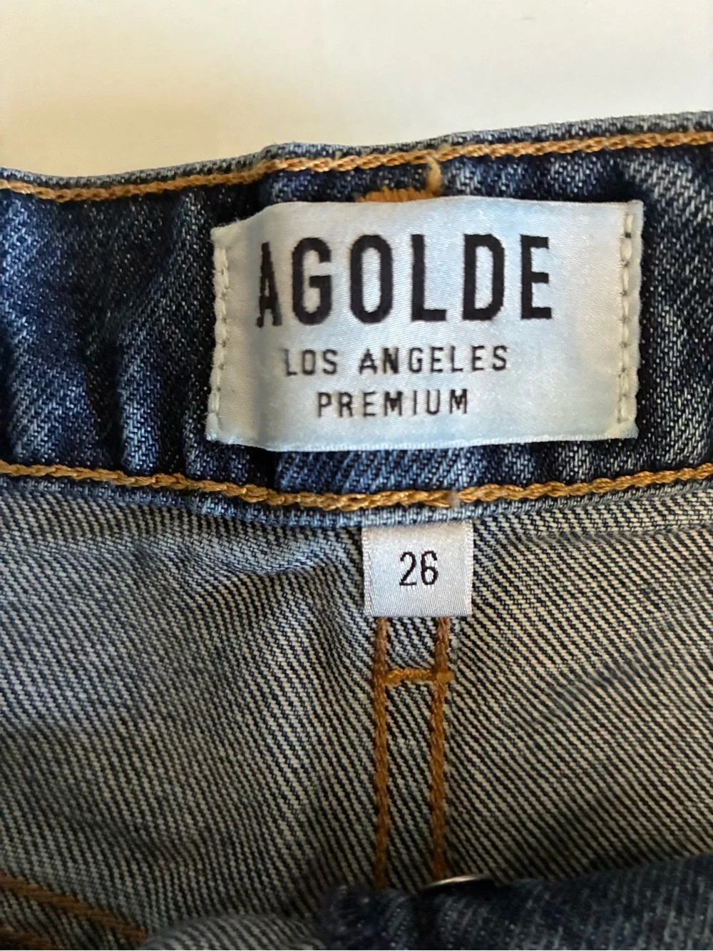 Agolde Parker Denim Cut-off Button Fly Shorts
