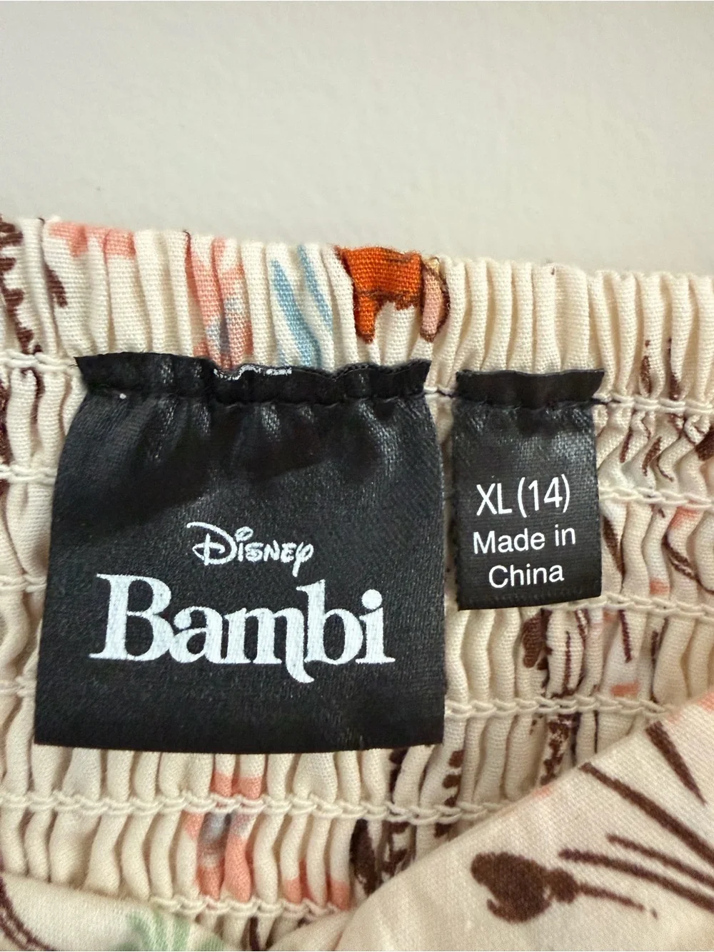 Disney Bambi Cottagecore Dress Floral Puff Sleeve Smocked Fairycore XL 14