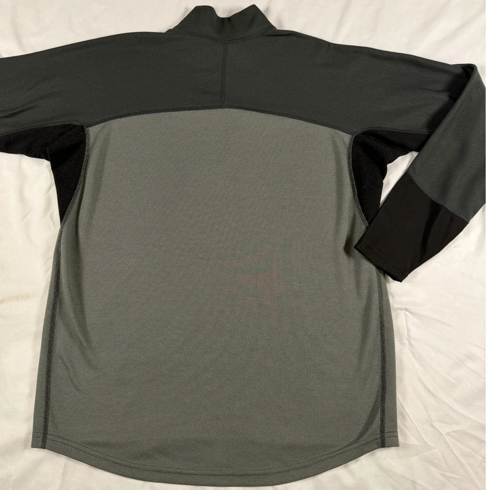 Simms Mens Quarter Zip Pullover Grey Charcoal Colorblock Medium Fishing Outdoors