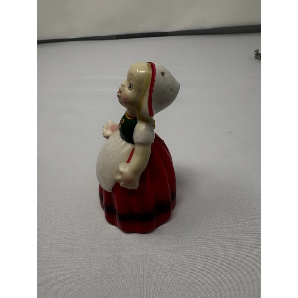 Vintage 1950's Japan Ceramic Dutch Girl Salt Shaker Novelty Traditional Dress