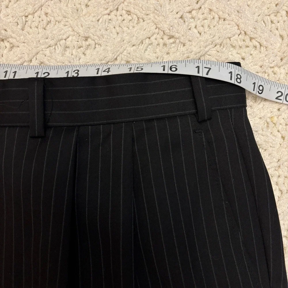 Ralph Lauren‎ Pinstripe Suit Set Wool 2-Button Blazer 48 L Pants 36x32.5 MINT