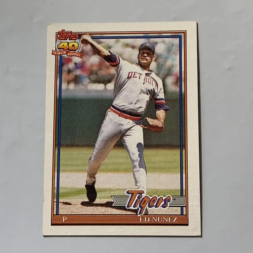 1991 Topps Ed Nunez Detroit Tigers Baseball Card #106‎