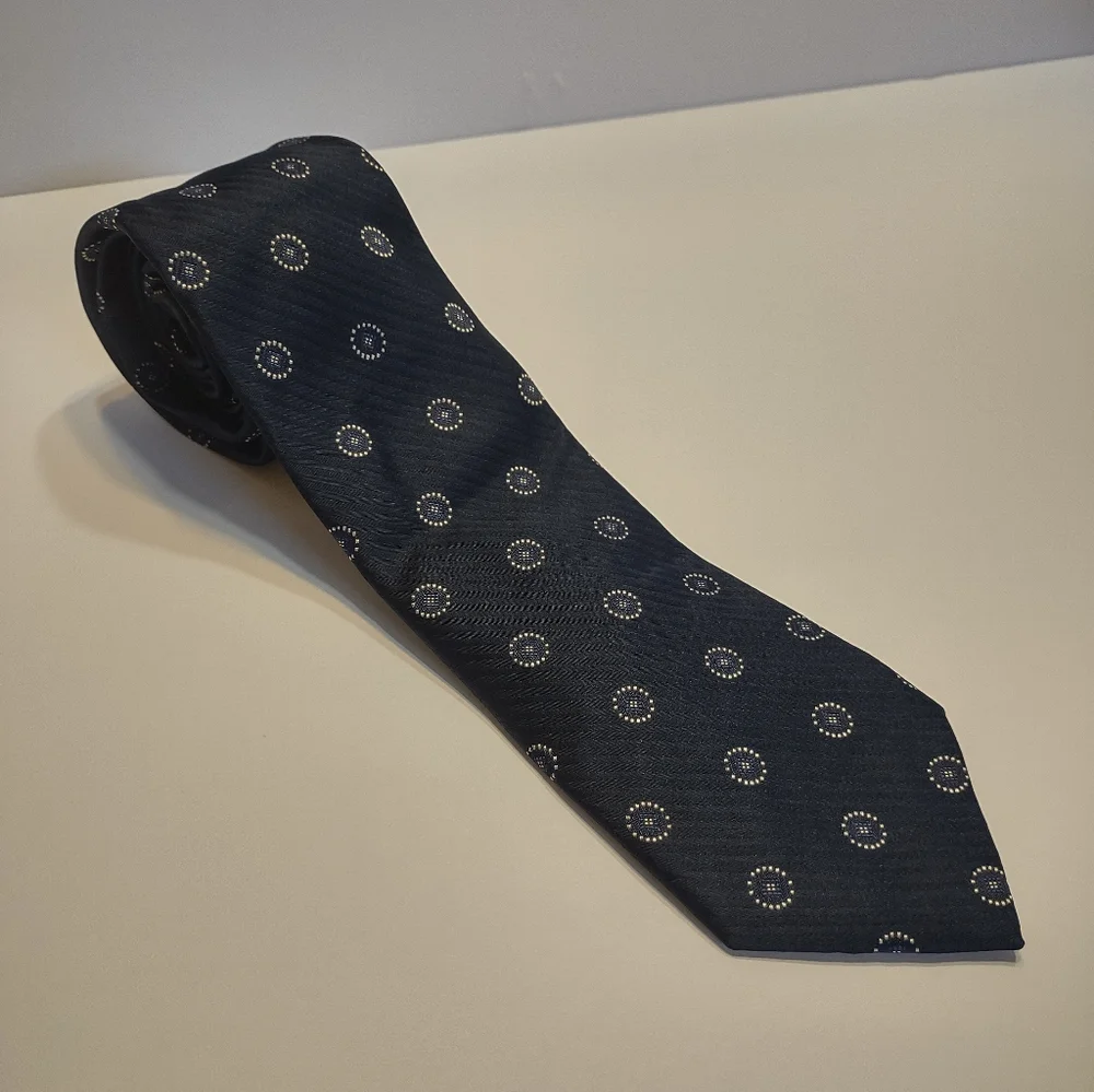 Sean John Navy Blue Patterned Men's Silk Tie
