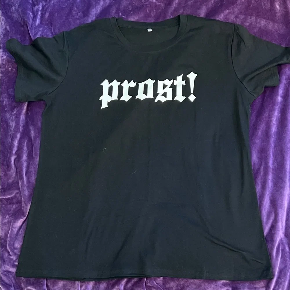 Prost Oktoberfest Black Graphic T-Shirt (Men’s XL)