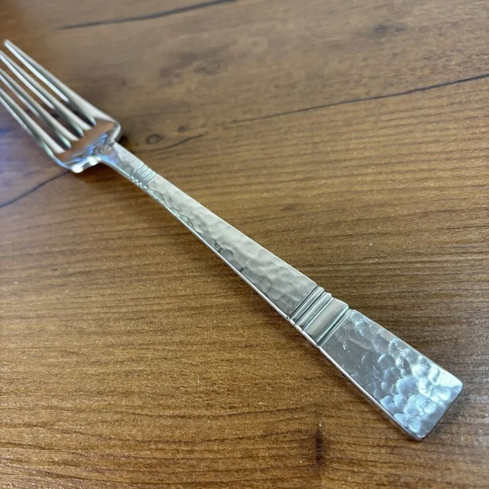 Gorham Stainless Dinner Fork BALUSTER Japan Hammered Design Studios 18/8