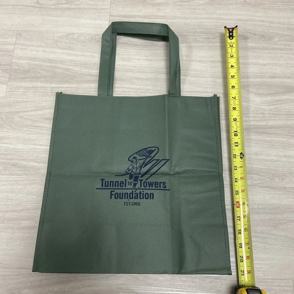 Home Of The Free Because of the Brave Tunnel To Towers Reusable Tote Bag New