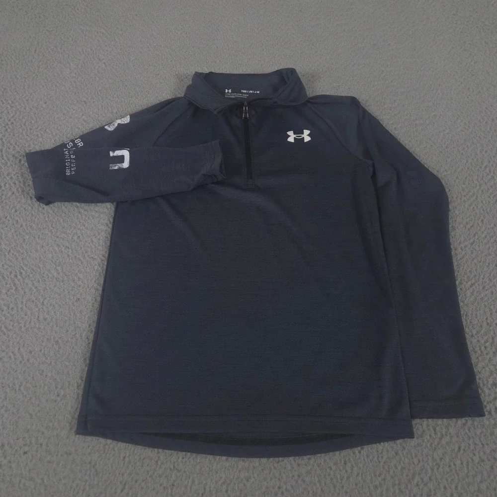 LOT OF 3 Under Armour Shirt Boys Y Medium Multi Tech Gradient Velocity 1/2 Zip