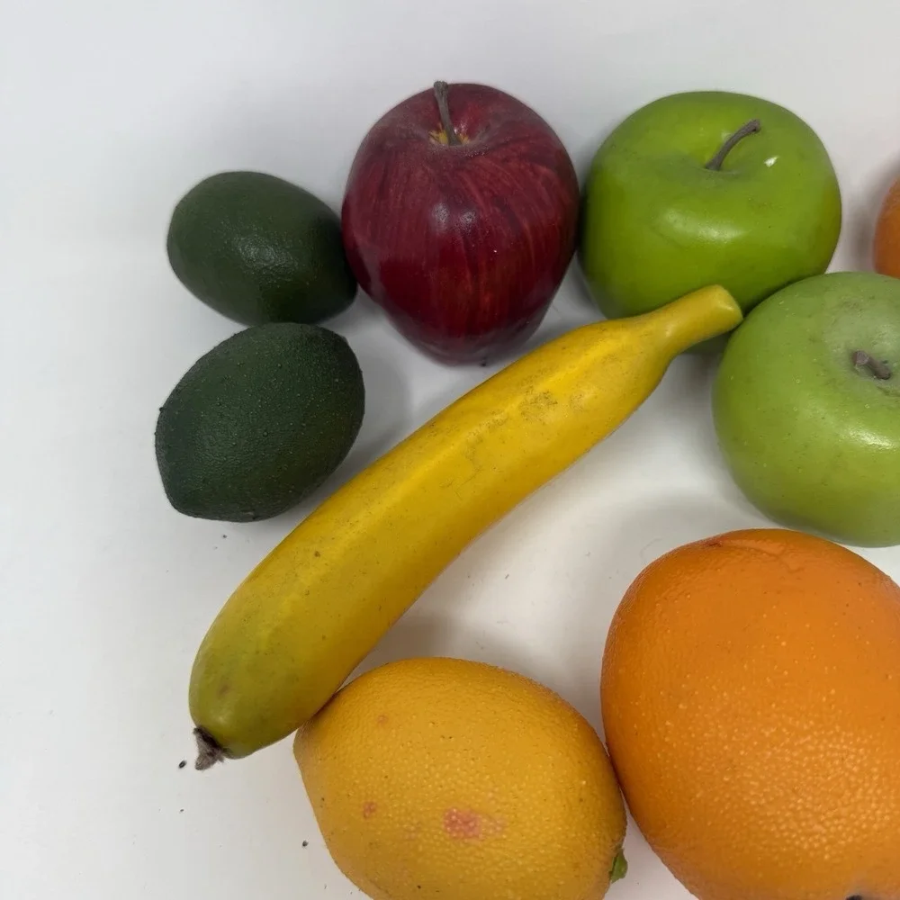 Lot Faux Fake Fruits - Realistic Apples Limes Oranges Bananas Lemons Decor