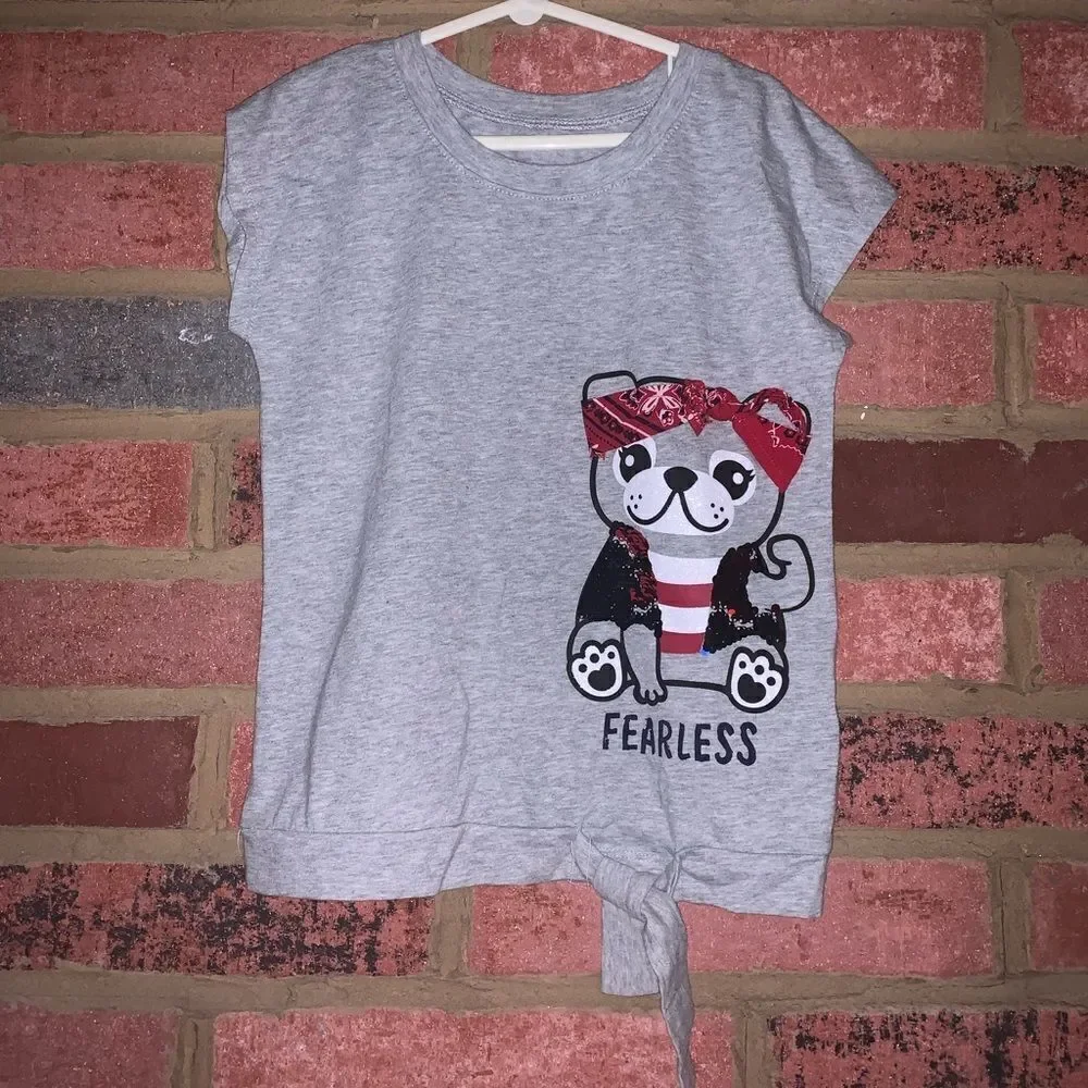 Justice “Fearless” tee. Size 6/7