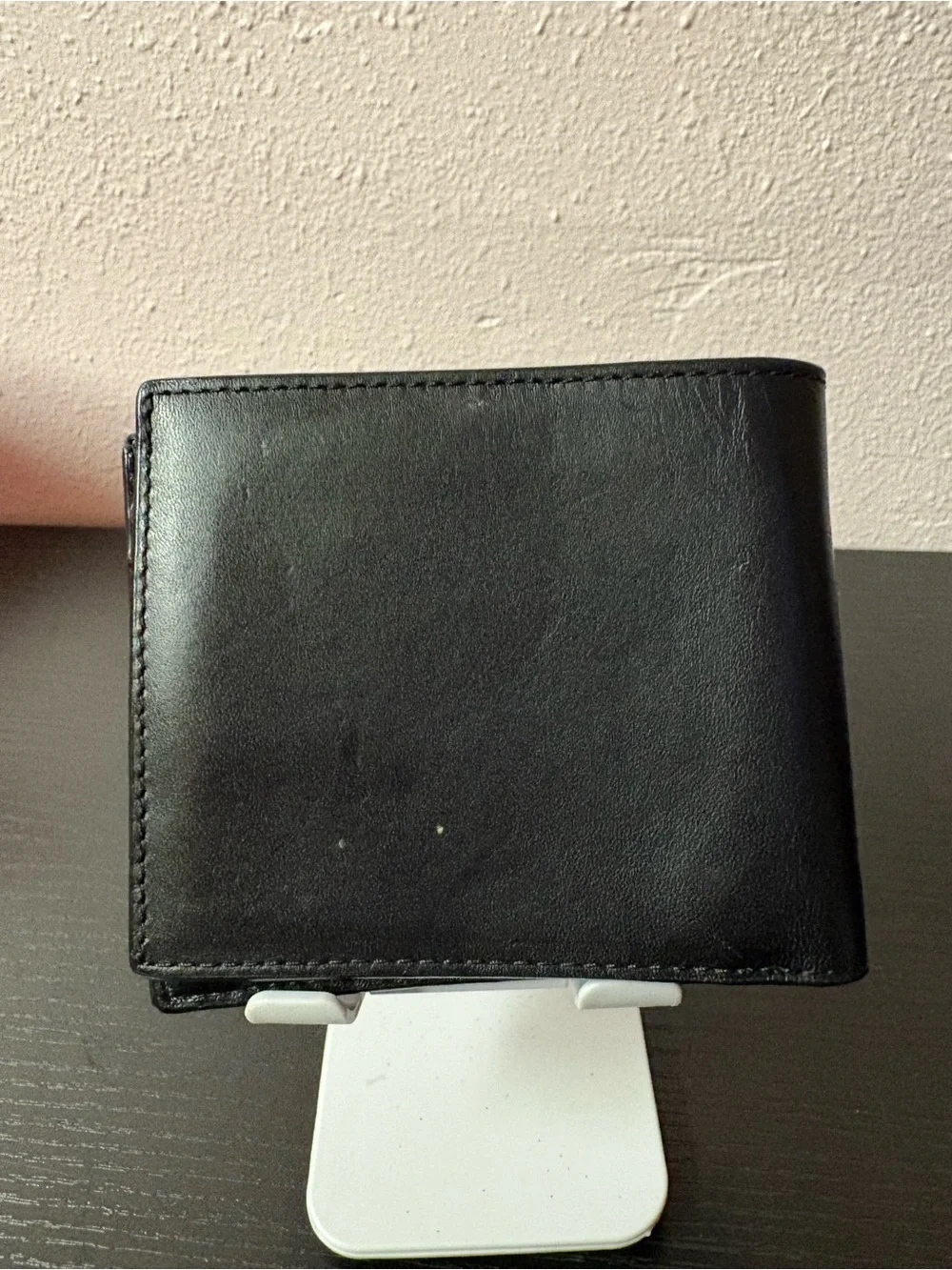 Michael Kors Black Leather Bifold Wallet Slim Unisex Card Holder