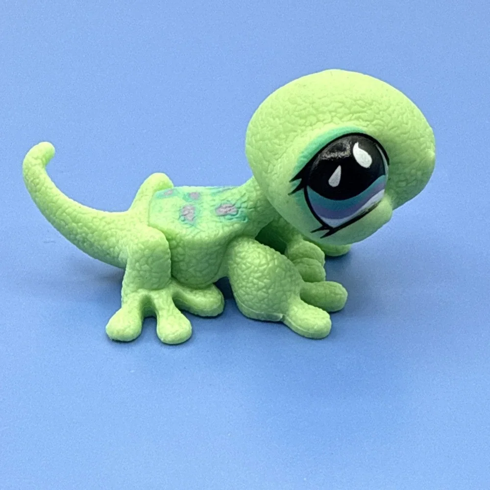 Littlest Pet Shop #751 Gecko‎ Lizard Green With Paisleys LPS