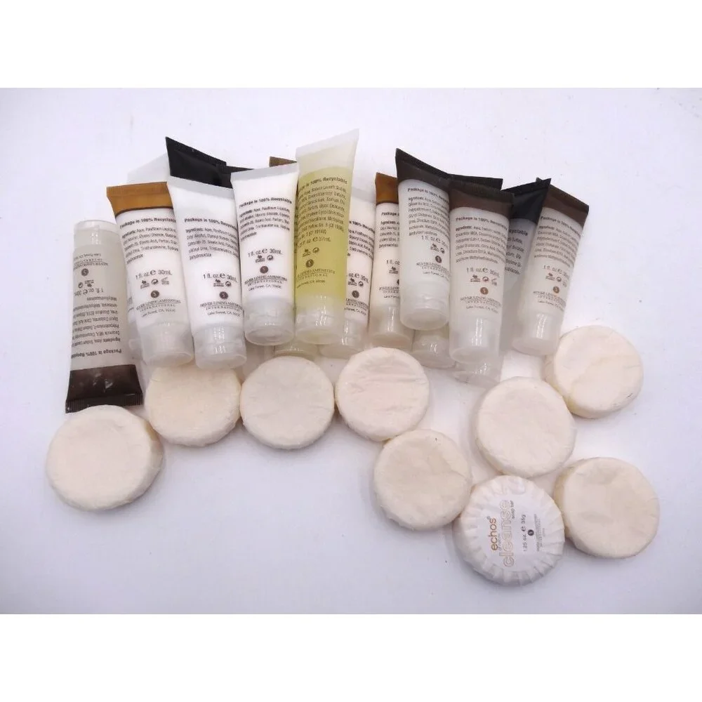 Echos of Nature 25 Pieces Lotion 1.25 oz Soap sealed travel size 1.5 oz Shampoo