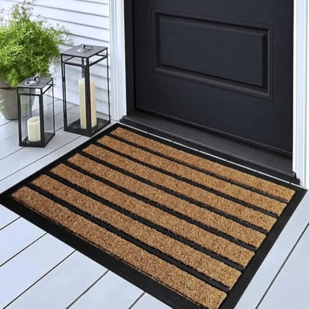 Extra Durable Door Mat - Dirt Trapping Outdoor Welcome Mats - Non-Slip Outdoor I