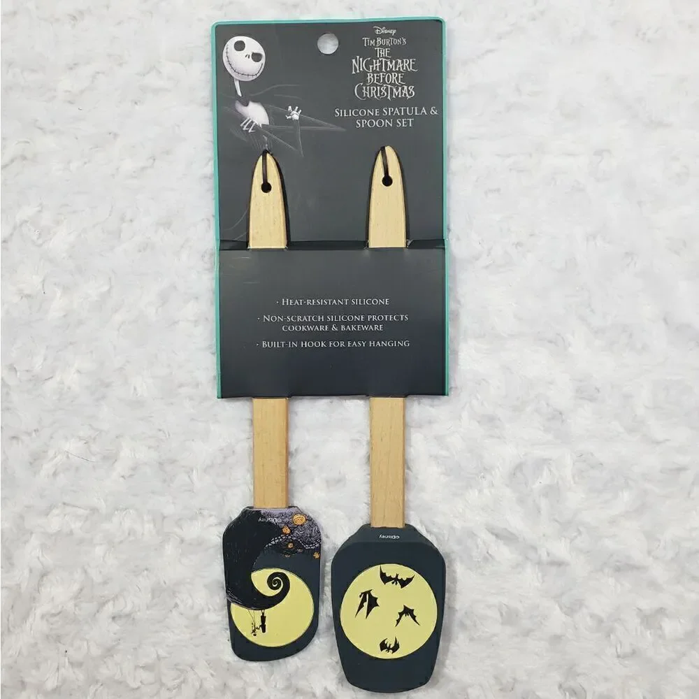Disney Nightmare Before Christmas Silcone Spatula and Spoon Set Tim Burton