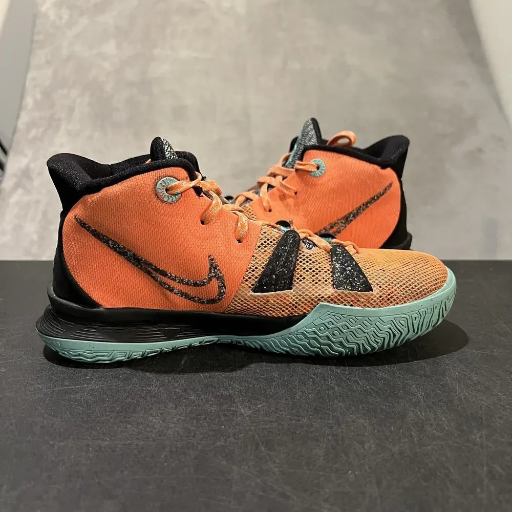 Nike Kyrie 7 Play for the Future Shoes Youth 6Y Orange Plant CW3235-800