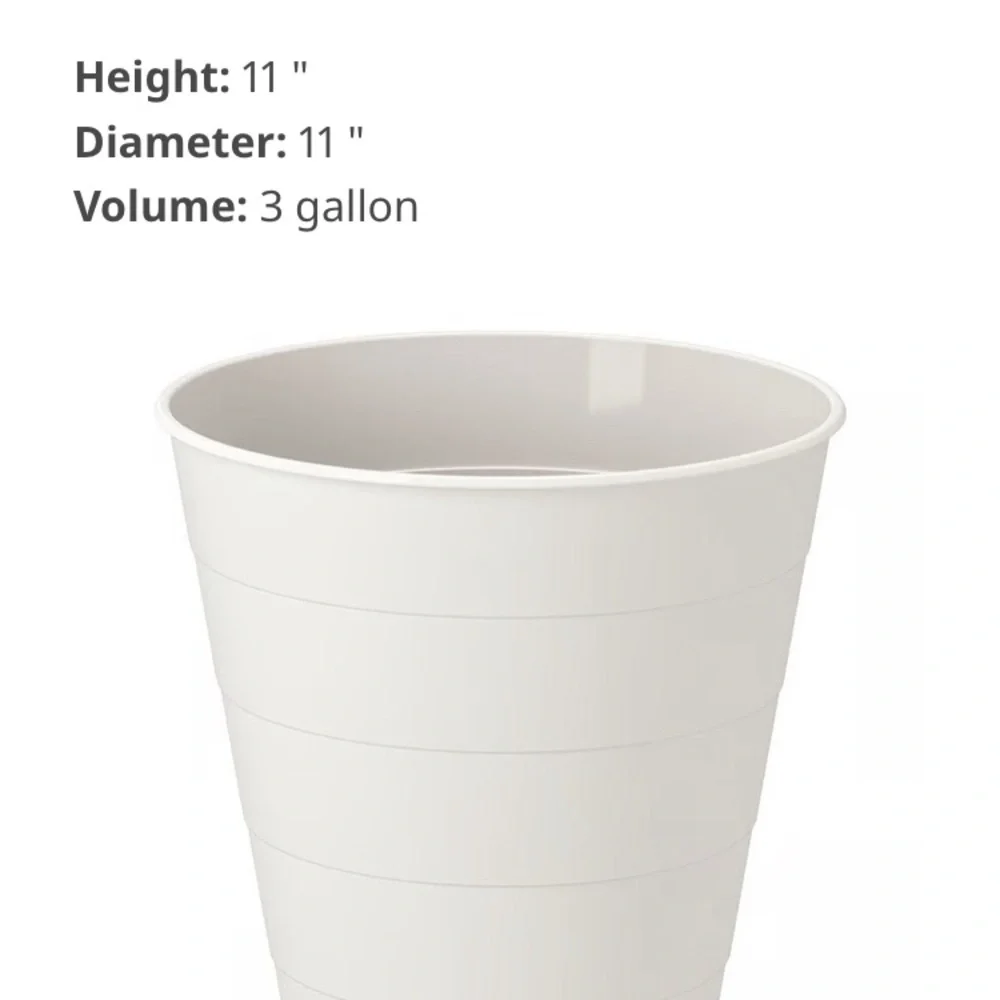 Basic & Sturdy White Waste Bin from IKEA