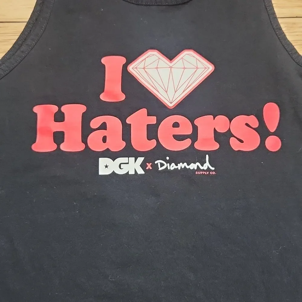 DGK X DIAMOND HATERS Black TANK TOP