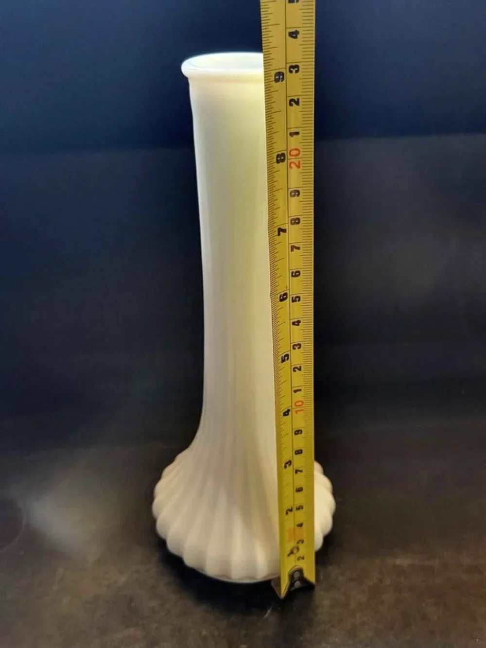 Vintage Hoosier Glass White Milk Glass Bud Vase #4096