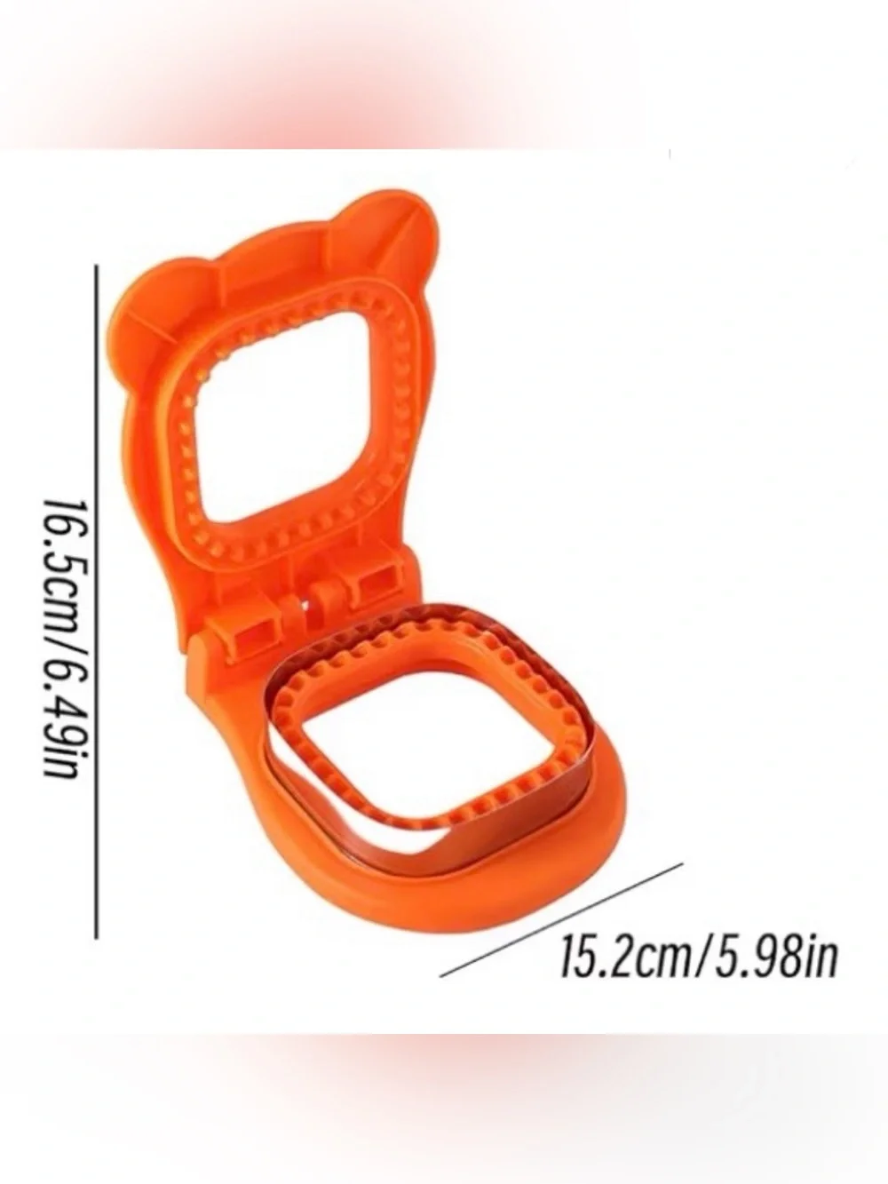 💞 New Orange Square Uncrustable-Style Sandwich Cutter and Sealer