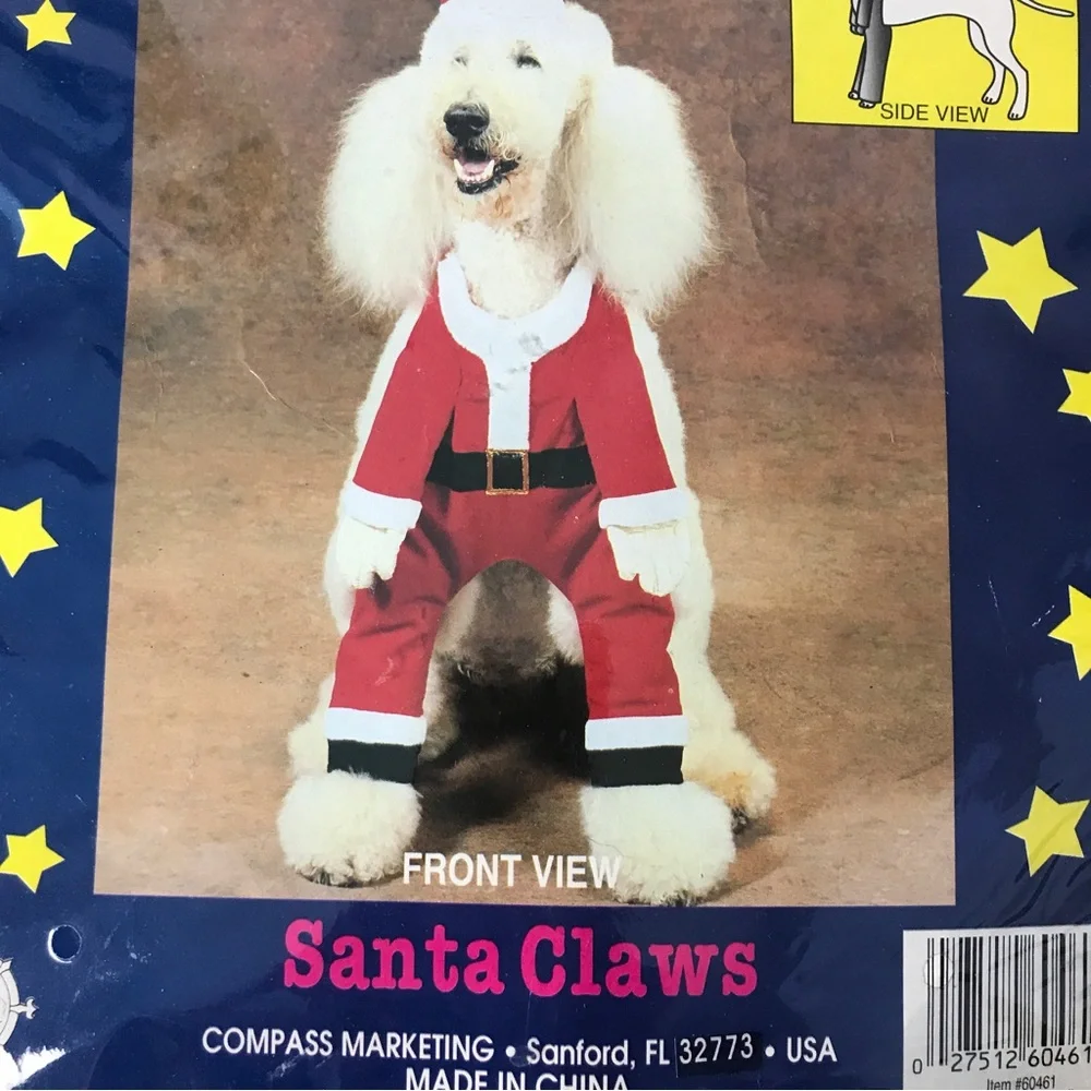 Dog “Santa Claws” Costume‎ w/Faux Legs | Size Small for Small Breeds