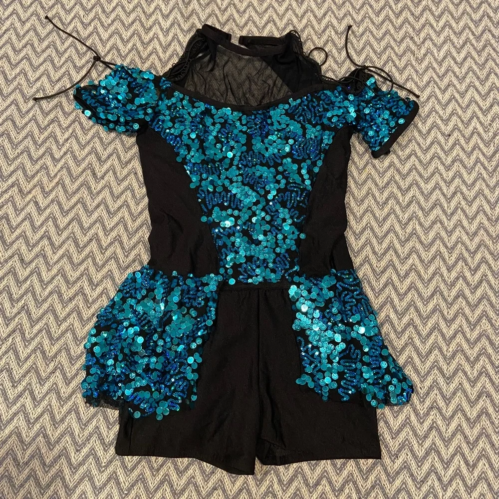 A Wish Come True Dance Costume Me & You with Blue Sequined Detailing