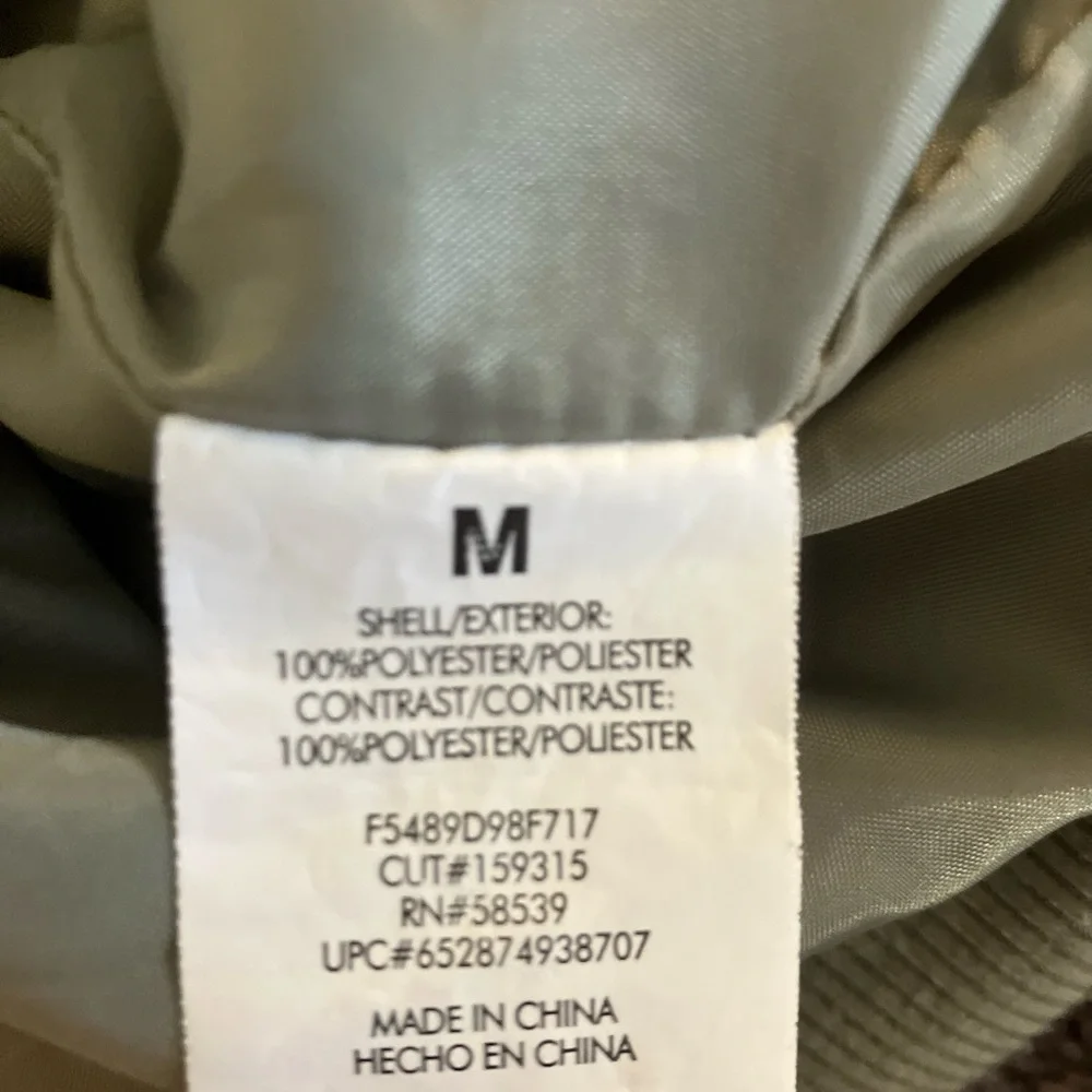 Girls Size Medium Speechless Kids Windbreaker Olive Green