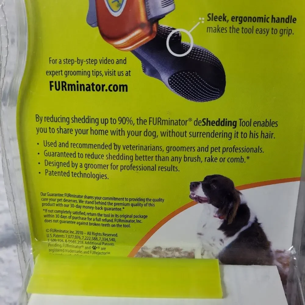FURminator Long Hair Deshedding Tool for Medium Dogs