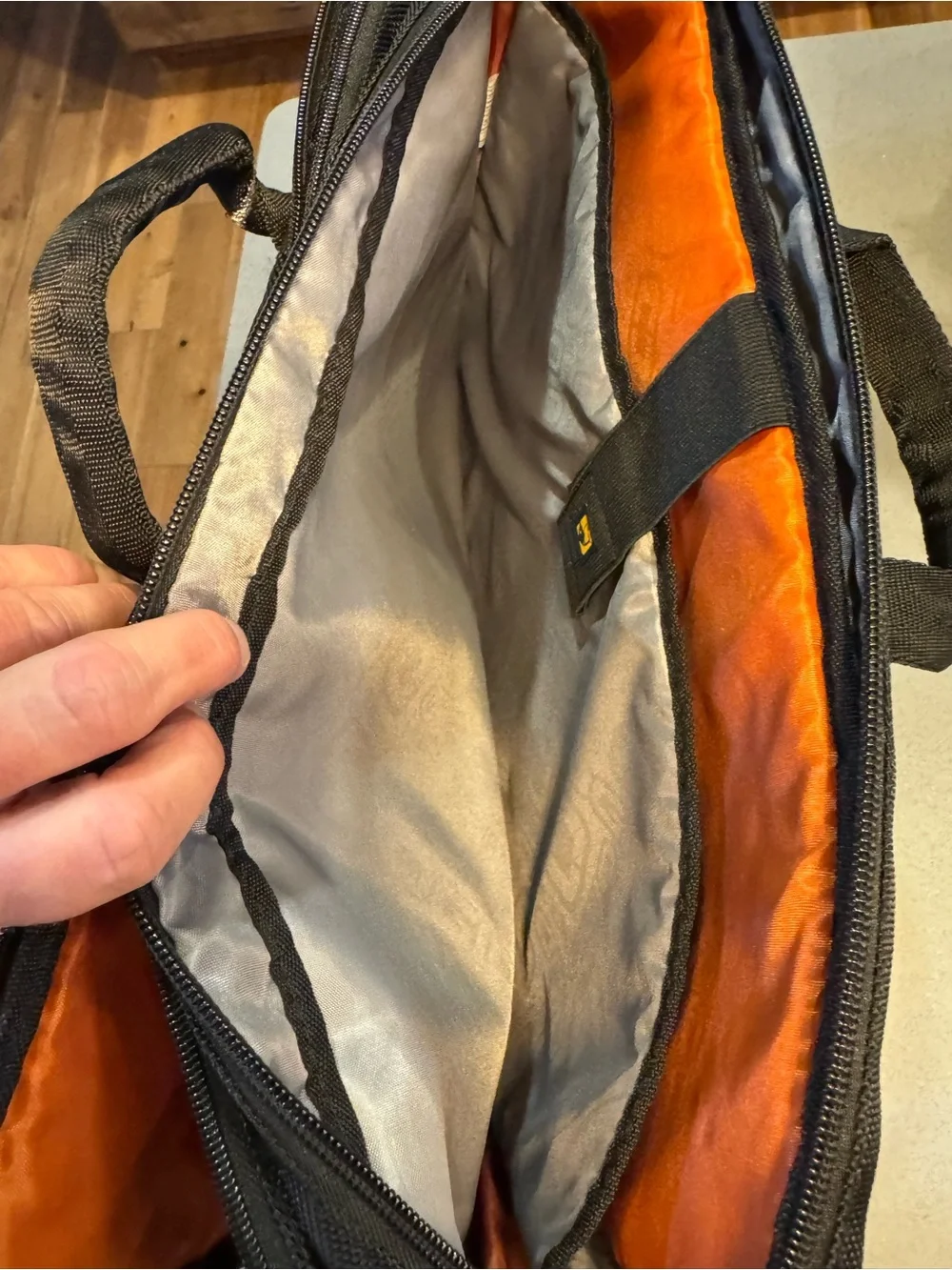 OGIO Black Laptop Briefcase with Orange Accent
