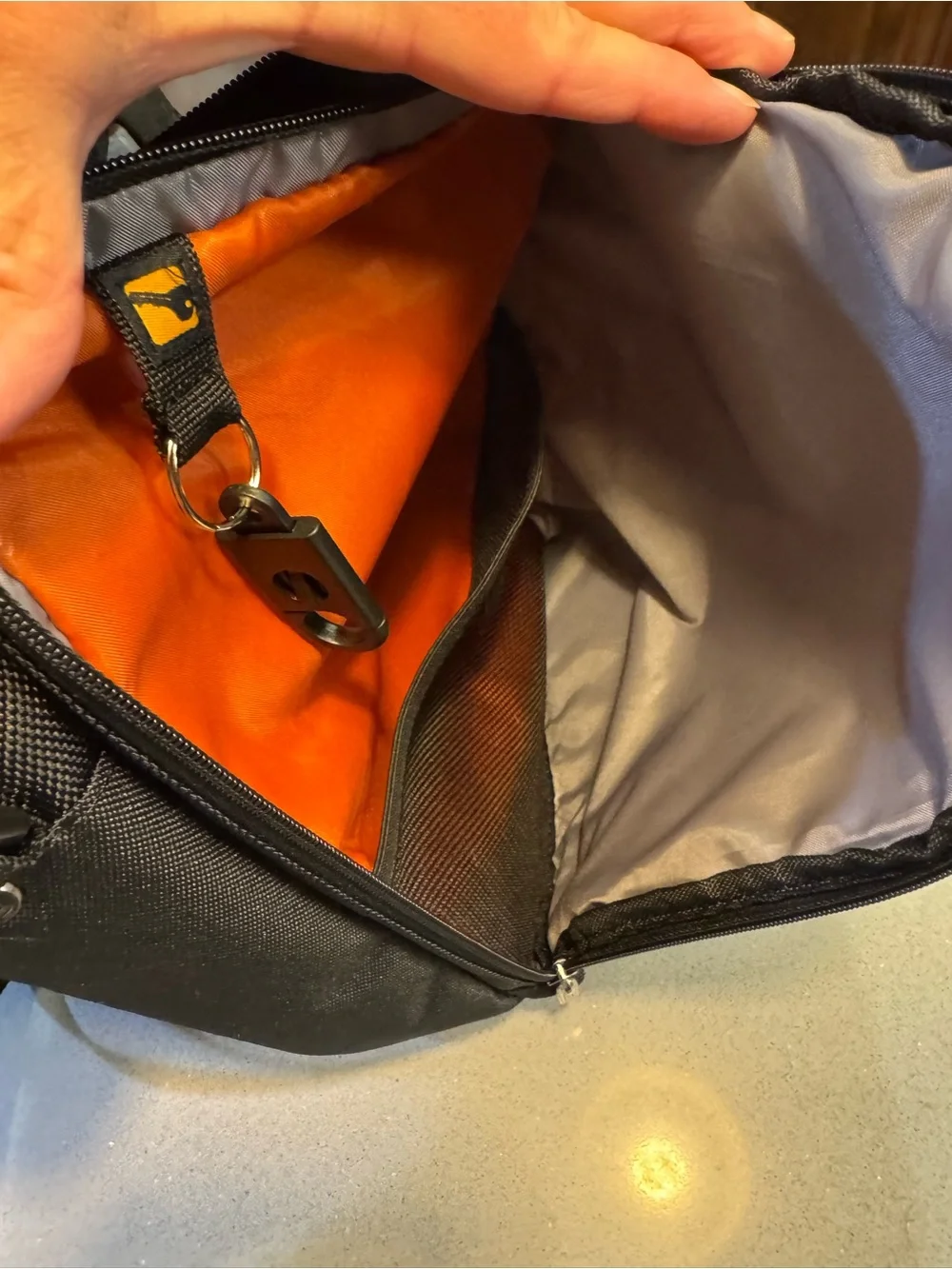 OGIO Black Laptop Briefcase with Orange Accent