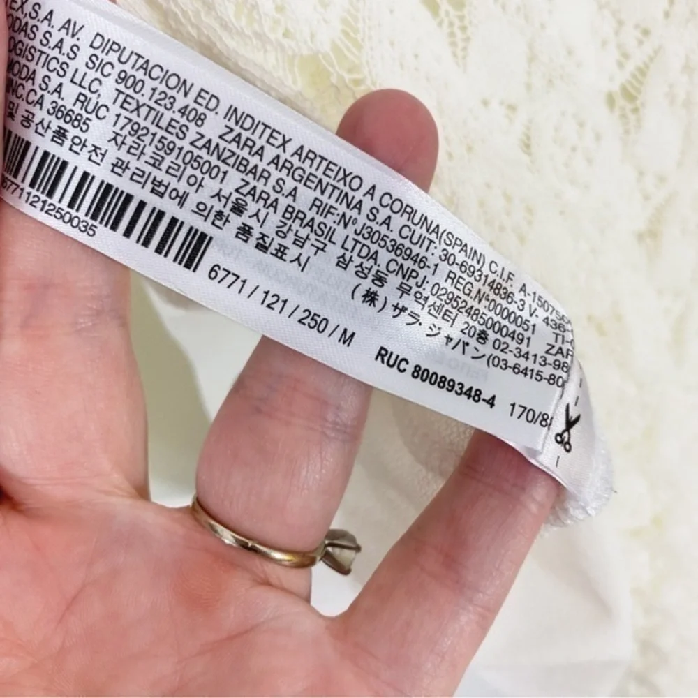 size tag zara