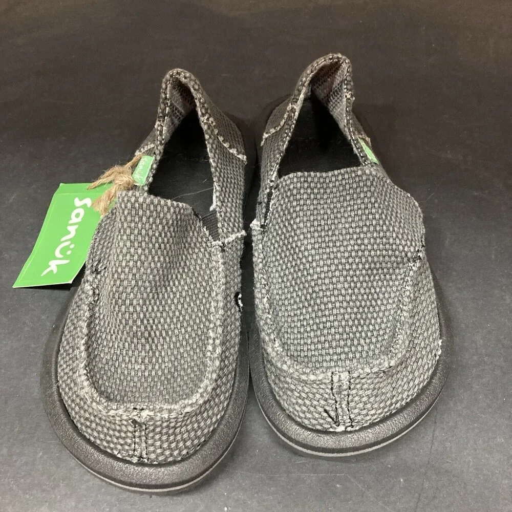 Sanuk Unisex Boys Girls Size 13 Vagabond Loafer Youth Grey